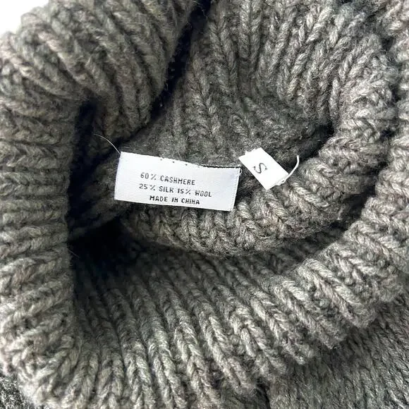 SOLD SOLD SOLD Luxury Cashmere Silk Wool Chunky Minimalist Cable Knit Sweate - Picture 7 of 11